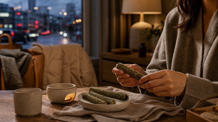 The Evening Chill That Follows Stress cover image for Vital Warmth | Artemisia Moxa Rituals