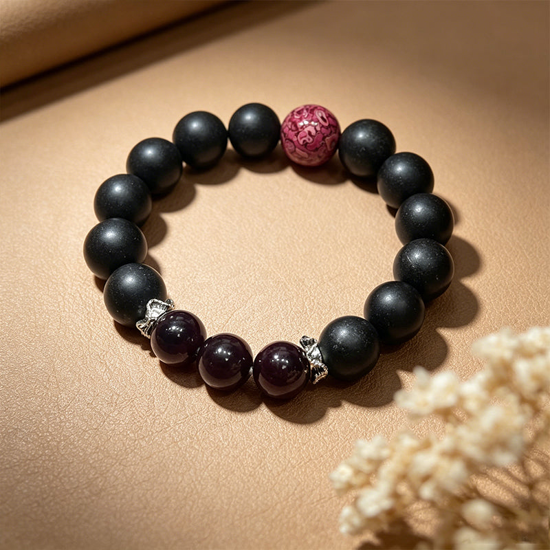 Plum Ember R-B02丨Vintage Chinese Scented Incense Bead Bracelet Handmade Agarwood Sandalwood Aroma