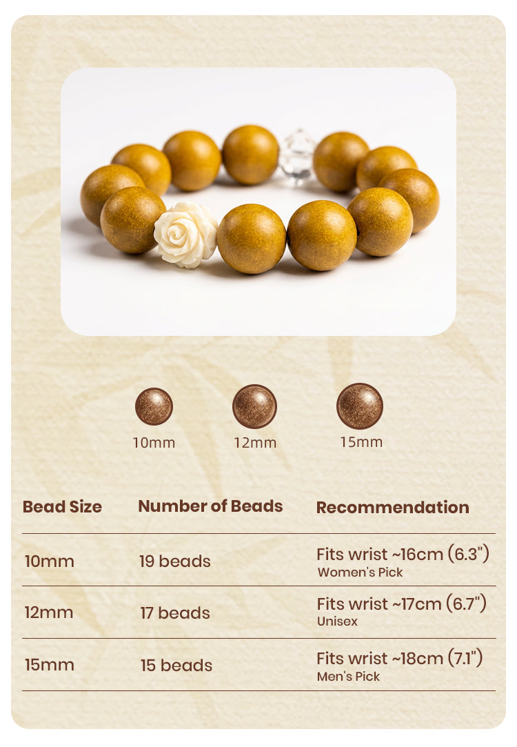 Pearl Chamber Aroma R-B76丨Traditional Hand Rolled Warm Tone Pear & Agarwood Blended Scent Wrist Piece