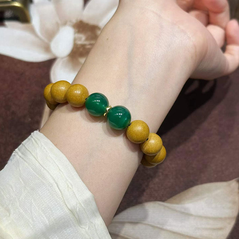 Pear&Bamboo R-B79丨Natural Botanical Bead Strand with Agarwood & Pear