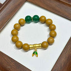 Pear&Bamboo R-B79丨Natural Botanical Bead Strand with Agarwood & Pear