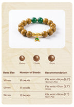 Pear&Bamboo R-B79丨Natural Botanical Bead Strand with Agarwood & Pear