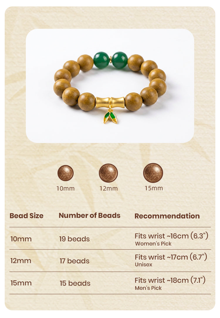 Pear&Bamboo R-B79丨Natural Botanical Bead Strand with Agarwood & Pear
