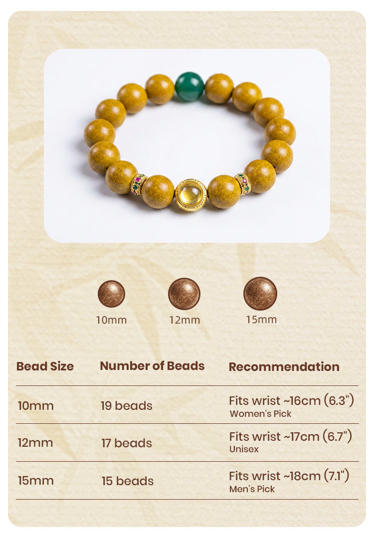 Heritage Scented Bead Bracelet R-B80 Song Dynasty Pear & Agarwood Recipe