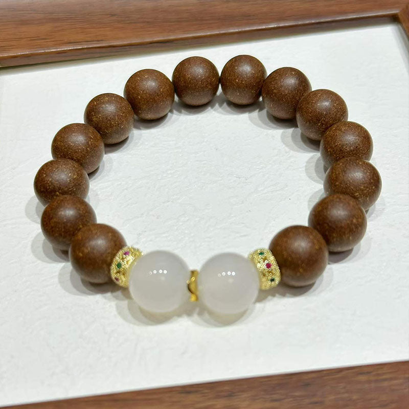 Imperial Palace Heritage Scented Bead Bracelet with White Jade & Enamel R-B81