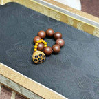 Multi-Herb Scent R-B82丨Handcrafted Ancient Chinese Warm Herbal Hand Twist Strand Mild Multi-Herb Aroma Smooth Warm Brown Hand Rolled Scent Beads Delicate Carved Boxwood Lotus Pod