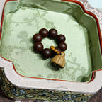 Multi-Herb Scent R-B82丨Handcrafted Ancient Chinese Warm Herbal Hand Twist Strand Mild Multi-Herb Aroma Smooth Warm Brown Hand Rolled Scent Beads Delicate Carved Boxwood Lotus Pod