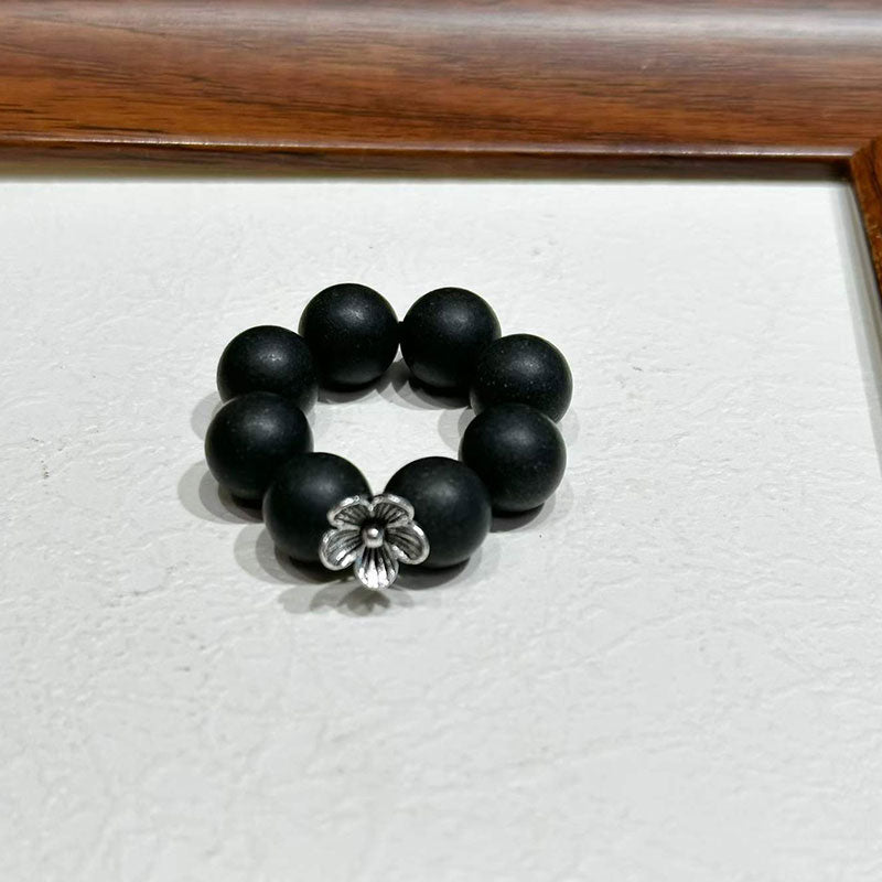 Plum Hush R-B83 丨 Plum Wood Scent Hand Held Strand Dark Incense Beads Silver Plum Decor Portable Hand Twist Ornament Gift