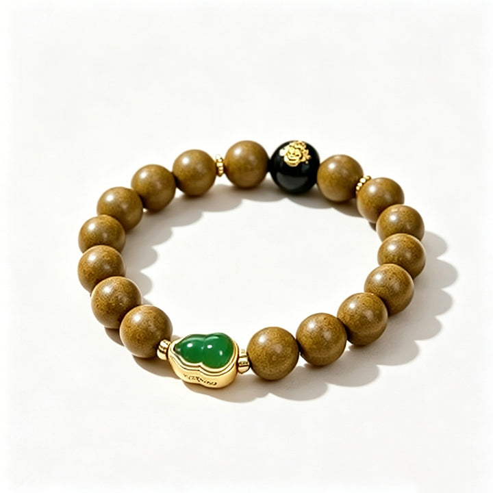 Verdant Scent R-B02 Natural Jasmine Green Tea Scent Wrist Bracelet  Oriental Floral Aroma Daily Wear Accessory