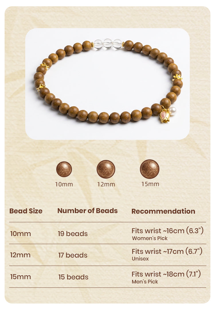 Summer Gardenia R-B11丨Gardenia Floral Incense Bead Double Loop Bracelet Crystal Accents