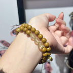 Summer Gardenia R-B11丨Gardenia Floral Incense Bead Double Loop Bracelet Crystal Accents