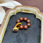 Pei Tang Twist R-B14 丨Handcrafted Ginseng Botanical  Bead Ornament with Boxwood Lotus
