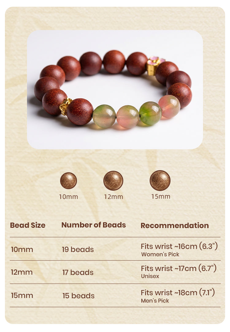 Lady Bloom R-B16 丨Vintage Oriental Southern Tang Rose Scented Plant Bead Wristband Daily Wear Wrist Ornament Gift