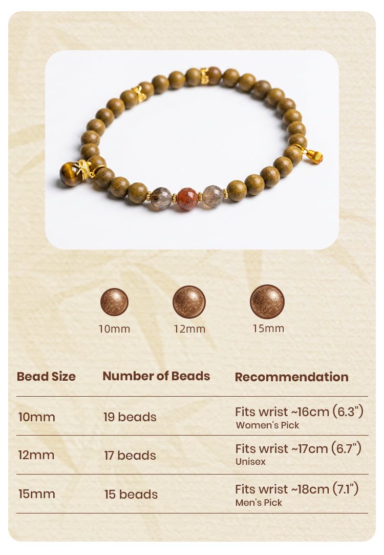Spring Tea R-B17丨Fresh Jasmine Tea Fragrance Bead Wrist Ornament Crystal Gourd Decor Double Loop