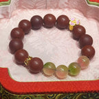 Lady Bloom R-B16 丨Vintage Oriental Southern Tang Rose Scented Plant Bead Wristband Daily Wear Wrist Ornament Gift