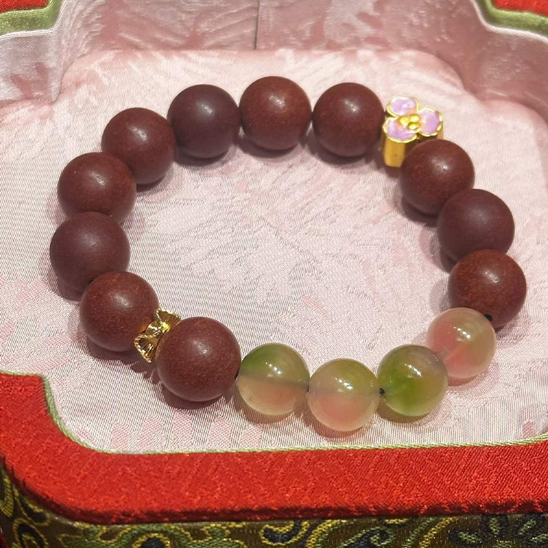 Lady Bloom R-B16 丨Vintage Oriental Southern Tang Rose Scented Plant Bead Wristband Daily Wear Wrist Ornament Gift