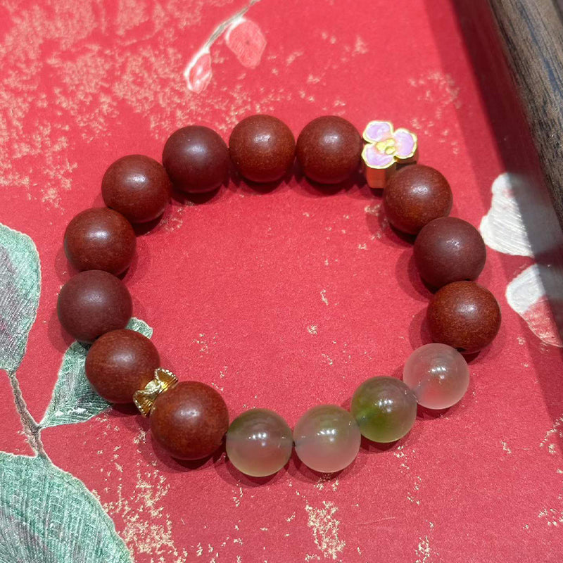 Lady Bloom R-B16 丨Vintage Oriental Southern Tang Rose Scented Plant Bead Wristband Daily Wear Wrist Ornament Gift