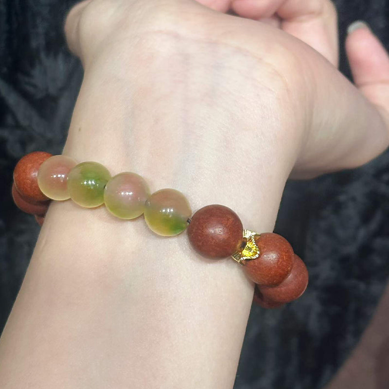 Lady Bloom R-B16 丨Vintage Oriental Southern Tang Rose Scented Plant Bead Wristband Daily Wear Wrist Ornament Gift