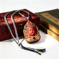 High-end custom-made · Red-inlaid Guanyin - Projection Stone