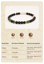 Mist Jade R-B18 丨Multi Root Herb Fragrance Dual Loop Bead Wrist Ornament White Jade Decor