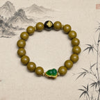 Verdant Scent R-B02 Natural Jasmine Green Tea Scent Wrist Bracelet  Oriental Floral Aroma Daily Wear Accessory