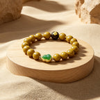 Verdant Scent R-B02 Natural Jasmine Green Tea Scent Wrist Bracelet  Oriental Floral Aroma Daily Wear Accessory