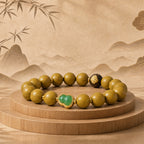 Verdant Scent R-B02 Natural Jasmine Green Tea Scent Wrist Bracelet  Oriental Floral Aroma Daily Wear Accessory