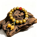 Gardenia Bloom R-B10丨Vintage Oriental Fresh Floral Scent Wristband Carved Plum & Osmanthus Bud Decor