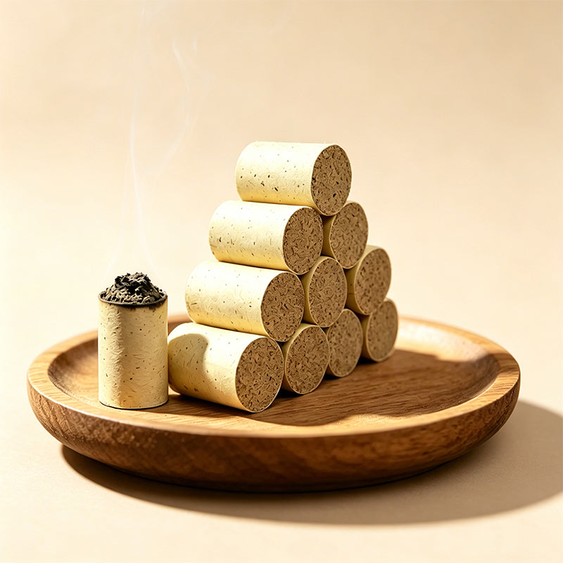 Aged Qizhou moxa sticks, pure moxa, for home use, dispelling dampness and cold, portable moxibustion, handmade moxa cones and moxa sticks.