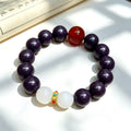 Auspicious Token R-B42 丨Matte Purple Auspicious Scent Wrist Beads Red Agate Moonstone Accent