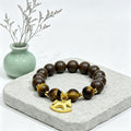 Oriental Zen Scented Bead Bracelet Tiger Eye Gold Horse