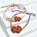 Tang Lady Red Scent Pony Soft Pink Purple Braided Scent Wrist Cord
