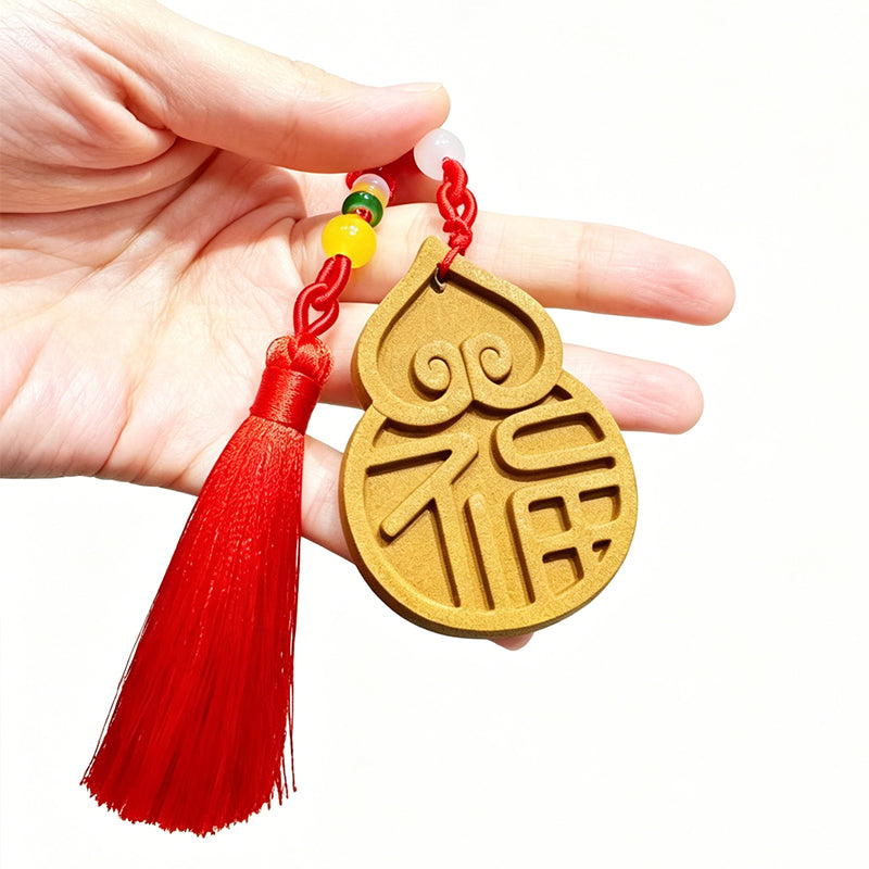 Floral Fragrance Fortune Gourd Pendant