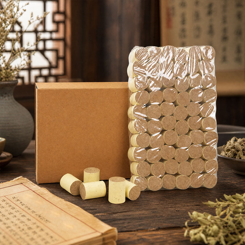 Aged Qizhou moxa sticks, pure moxa, for home use, dispelling dampness and cold, portable moxibustion, handmade moxa cones and moxa sticks.