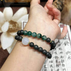 Mist Jade R-B18 丨Multi Root Herb Fragrance Dual Loop Bead Wrist Ornament White Jade Decor