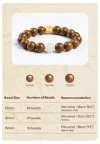 Moonlight Garden R-B22 丨Handmade Gardenia Incense Bead Bracelet with Pale Yellow Chalcedony & Boxwood Plum