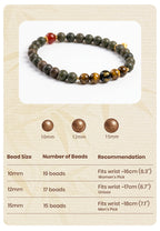 Misty Pine R-B23丨Zen Forest Woody Incense Bead Wristband Multi Natural Plant Scent Double Loop