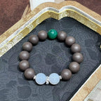 Mountain Hush R-B21 丨 Natural Rose Hibiscus Woody Floral Scent Translucent White Agate Silver Spacers  Vintage Daily Wear