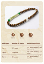 Oriental Grace R-B24丨Soft Grounding Woody Fragrance Oriental craft With Natural Stone & Wood Incense Beads