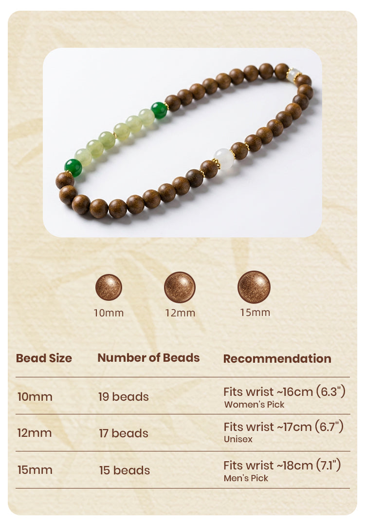 Oriental Grace R-B24丨Soft Grounding Woody Fragrance Oriental craft With Natural Stone & Wood Incense Beads