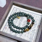 Misty Pine R-B23丨Zen Forest Woody Incense Bead Wristband Multi Natural Plant Scent Double Loop