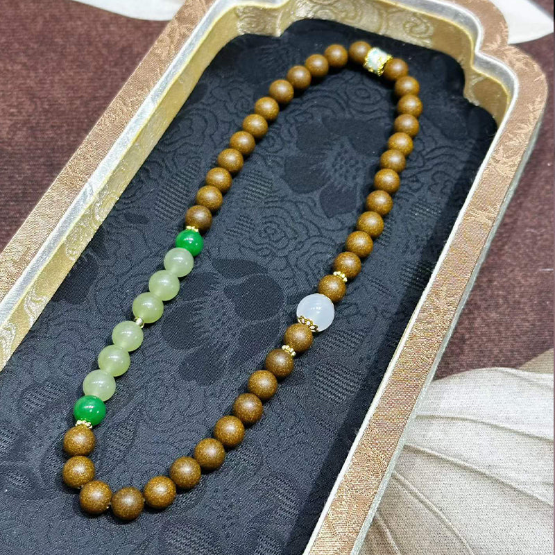 Oriental Grace R-B24丨Soft Grounding Woody Fragrance Oriental craft With Natural Stone & Wood Incense Beads