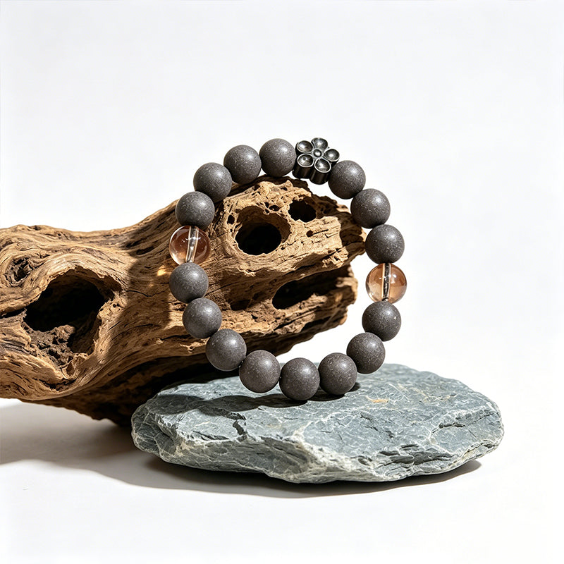 Wild Vine Hush R-B25丨Matte Floral Herb Fragrance Bead Wrist Ornament Crystal Ebony Floral Decor