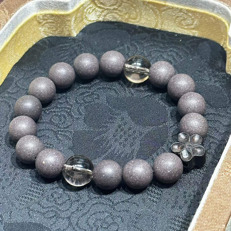 Wild Vine Hush R-B25丨Matte Floral Herb Fragrance Bead Wrist Ornament Crystal Ebony Floral Decor