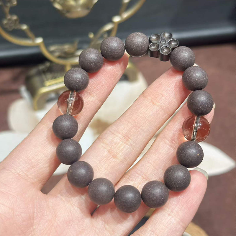 Wild Vine Hush R-B25丨Matte Floral Herb Fragrance Bead Wrist Ornament Crystal Ebony Floral Decor