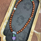 Mellow Core R-B26 丨Natural Mild Warm Ginseng Root Woody Scent  Matte Beads Vintage Dual Loop