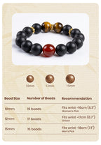 Ebony Hush R-B29丨Handmade Earthy Botanical Incense Bead Bracelet  Beads Red Agate Tiger Eye