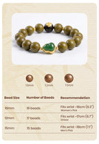 Verdant Scent R-B02 Natural Jasmine Green Tea Scent Wrist Bracelet  Oriental Floral Aroma Daily Wear Accessory