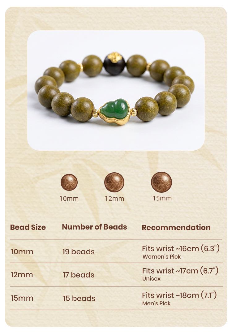 Verdant Scent R-B02 Natural Jasmine Green Tea Scent Wrist Bracelet  Oriental Floral Aroma Daily Wear Accessory