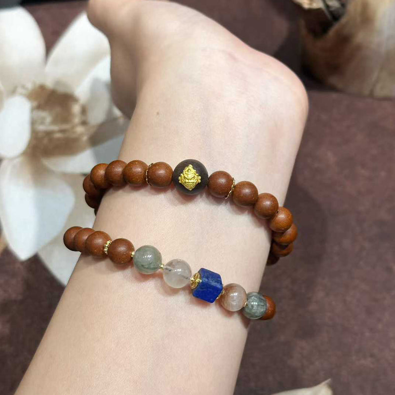Autumn Pomelo R-B27 丨Citrus Pomelo Blossom Incense Bead  Bracelet with Nanmu Wood